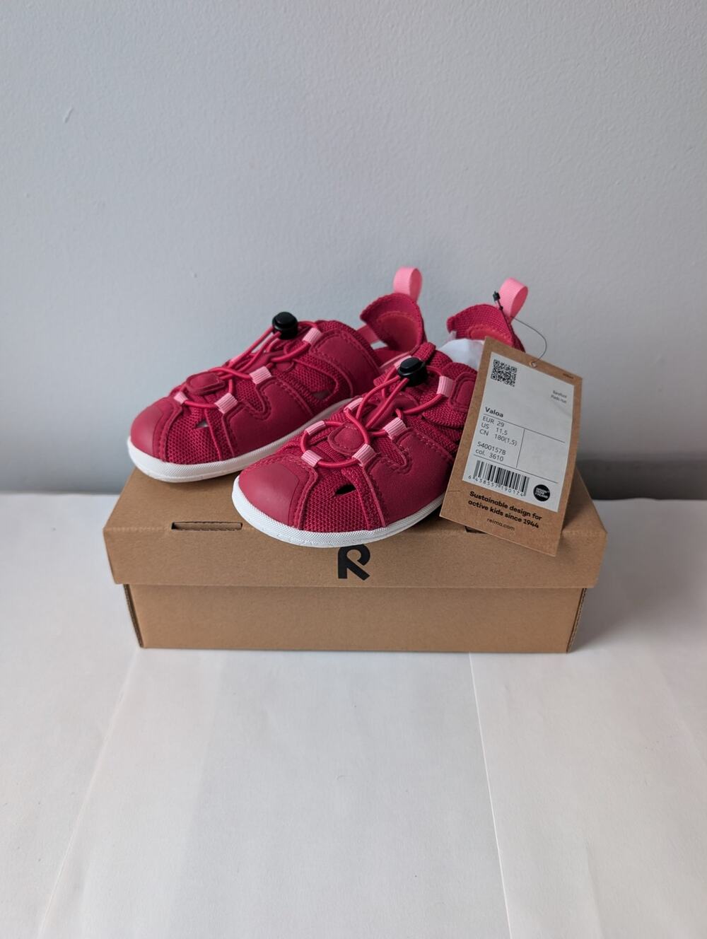 Reima Barefoot Sandals Valoa US 11.5 EU 29 Red